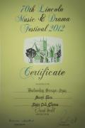 Lincoln Certificate 2012